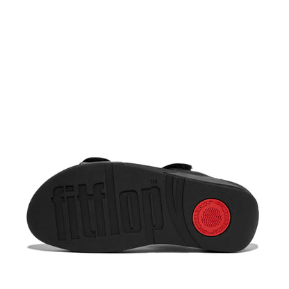 FitFlop Lulu Verstellbare Leder Pantoletten Schwarz