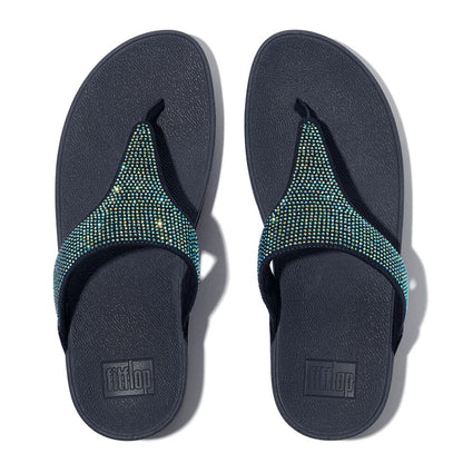 FitFlop Lulu Glitzer Iridescent Navy Zehensteg