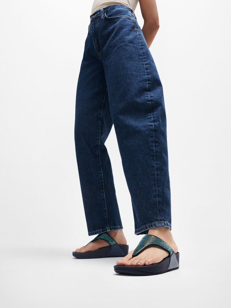 FitFlop Lulu Glitzer Iridescent Navy Zehensteg