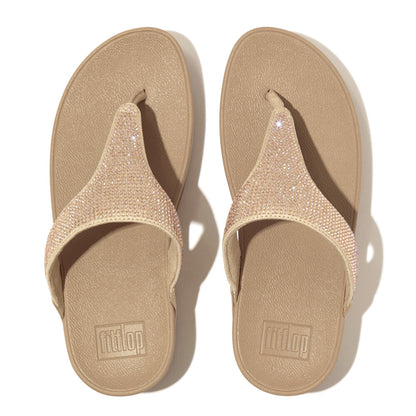 FitFlop Lulu Glitzer Latte Beige Zehensteg