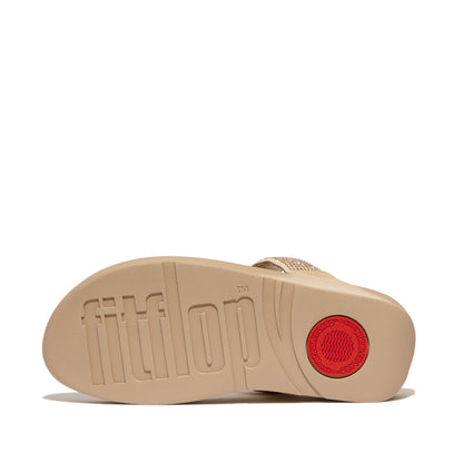 FitFlop Lulu Glitzer Latte Beige Zehensteg