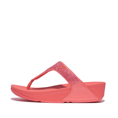 FitFlop Lulu Glitzer Rosy Coral Zehensteg