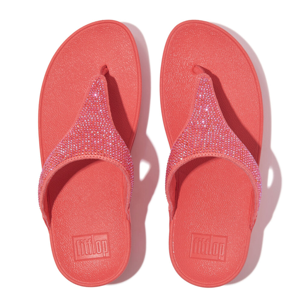 FitFlop Lulu Glitzer Rosy Coral Zehensteg