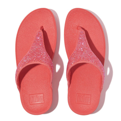 FitFlop Lulu Glitzer Rosy Coral Zehensteg