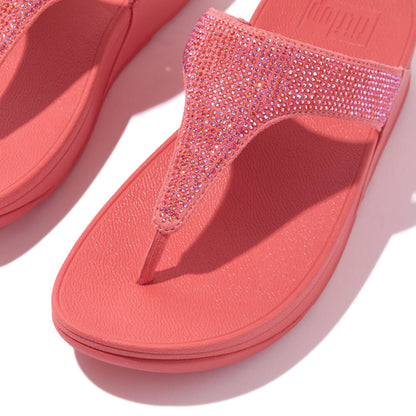 FitFlop Lulu Glitzer Rosy Coral Zehensteg