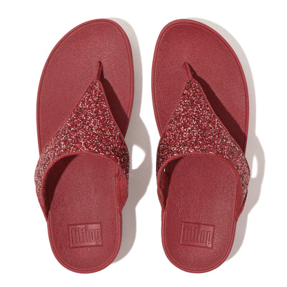 FitFlop Lulu Glitzer Dusty Red Zehensteg