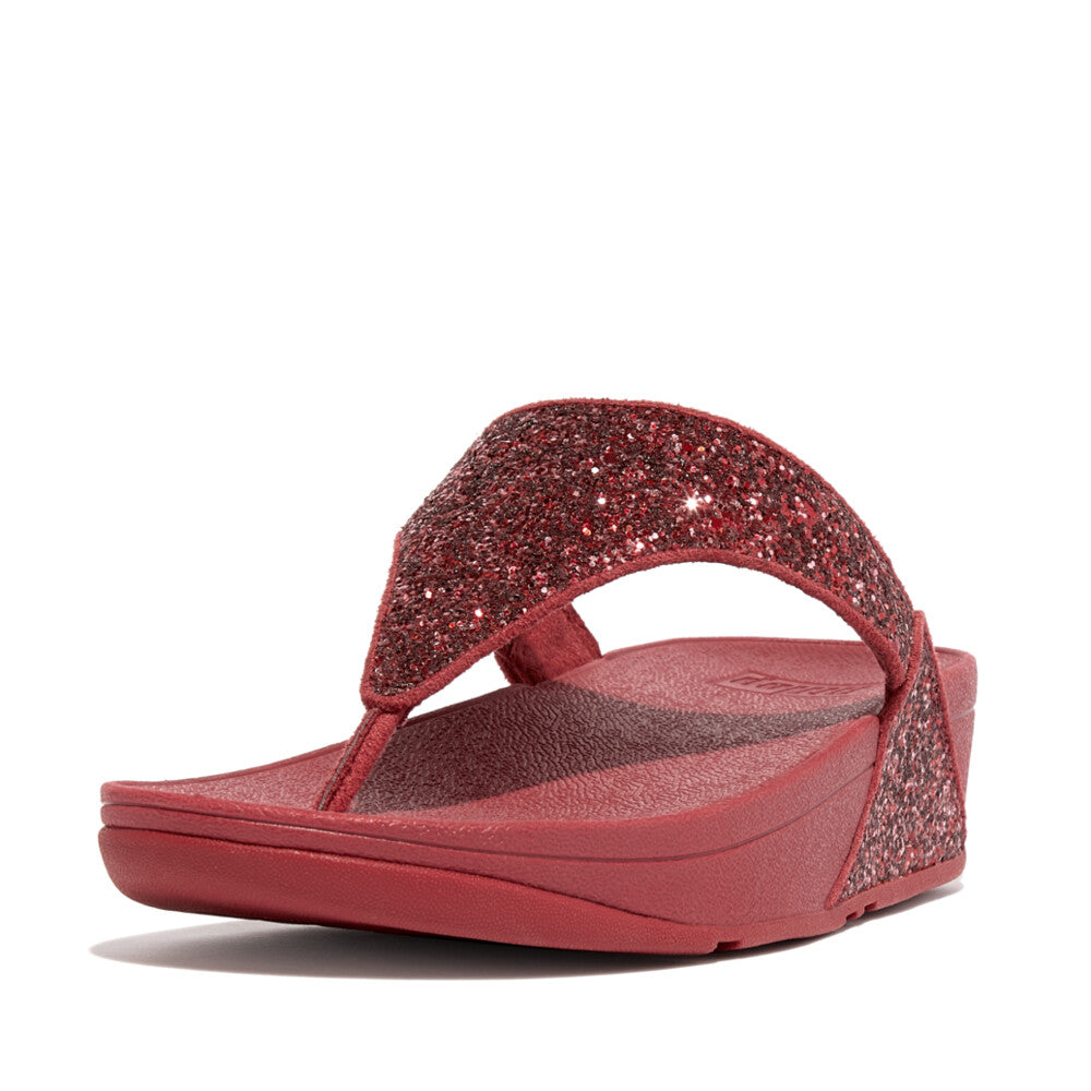 FitFlop Lulu Glitzer Dusty Red Zehensteg