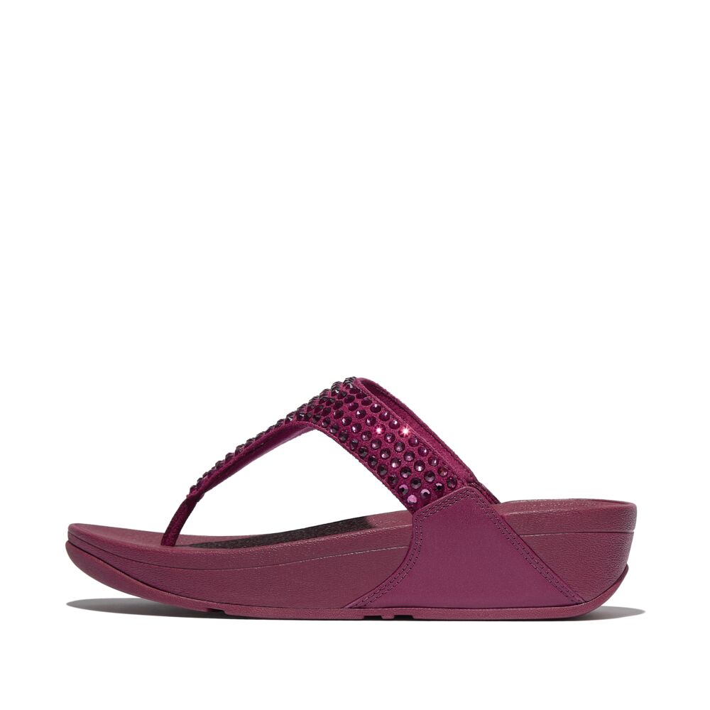 FitFlop Lulu Glitzer Ruby Zehensteg