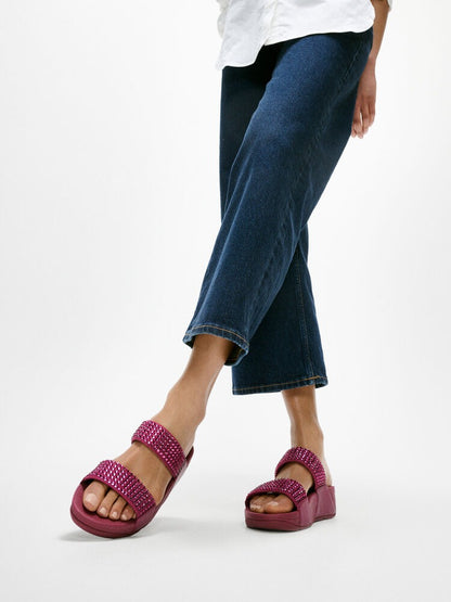 FitFlop Lulu Maxi Crystal Pantoletten Ruby