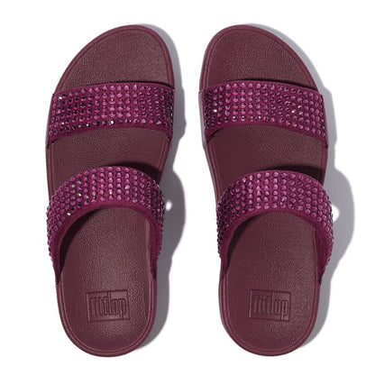 FitFlop Lulu Maxi Crystal Pantoletten Ruby