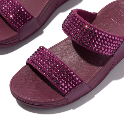 FitFlop Lulu Maxi Crystal Pantoletten Ruby