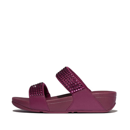 FitFlop Lulu Maxi Crystal Pantoletten Ruby