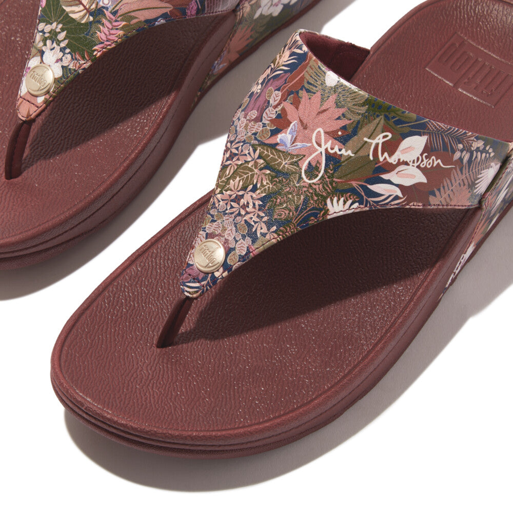 FitFlop Lulu X Jim Thompson Zehenstegsandalen Java Brown