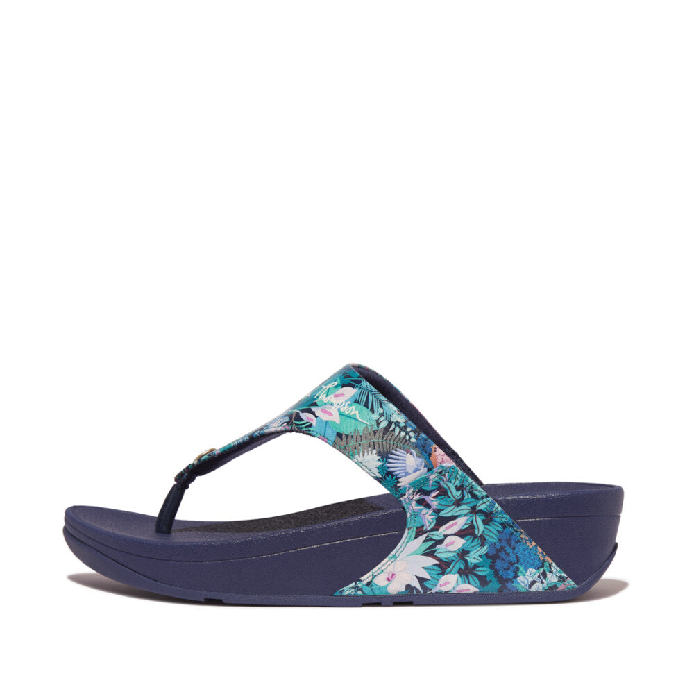 FitFlop Lulu X Jim Thompson Zehenstegsandalen Heritage Blue