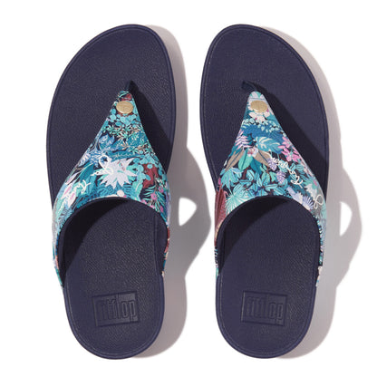 FitFlop Lulu X Jim Thompson Zehenstegsandalen Heritage Blue