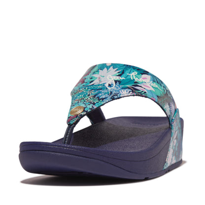 FitFlop Lulu X Jim Thompson Zehenstegsandalen Heritage Blue
