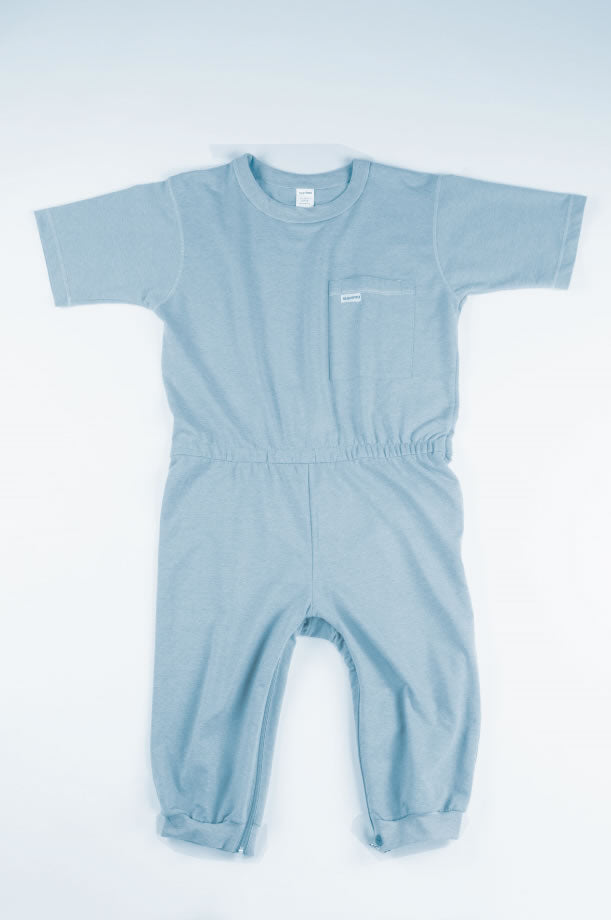 Patienten-Overall Shorty blau