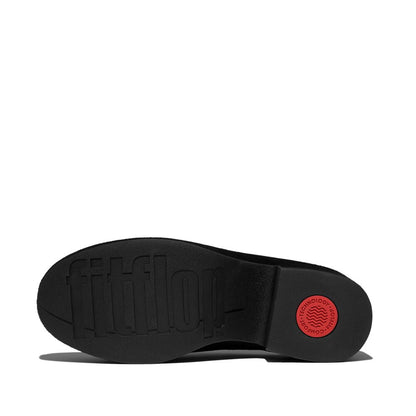 FitFlop PLATFFORMS Black Wildleder Heeled Mules