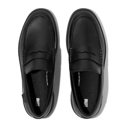 FitFlop RALLY Männer Black Leder Loafers