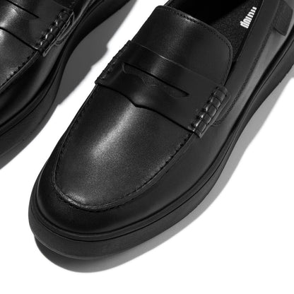 FitFlop RALLY Männer Black Leder Loafers