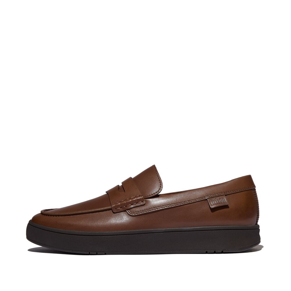 FitFlop RALLY Männer Chocolate Leder Loafers