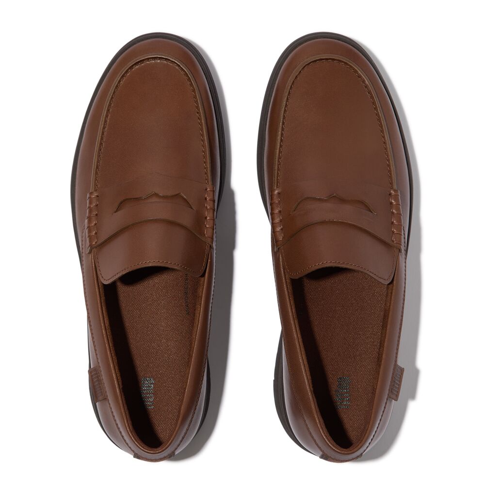 FitFlop RALLY Männer Chocolate Leder Loafers