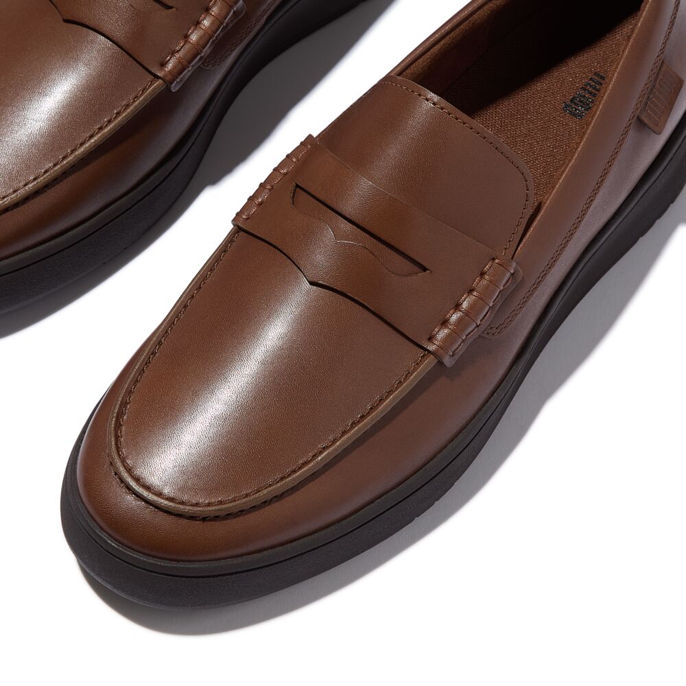 FitFlop RALLY Männer Chocolate Leder Loafers