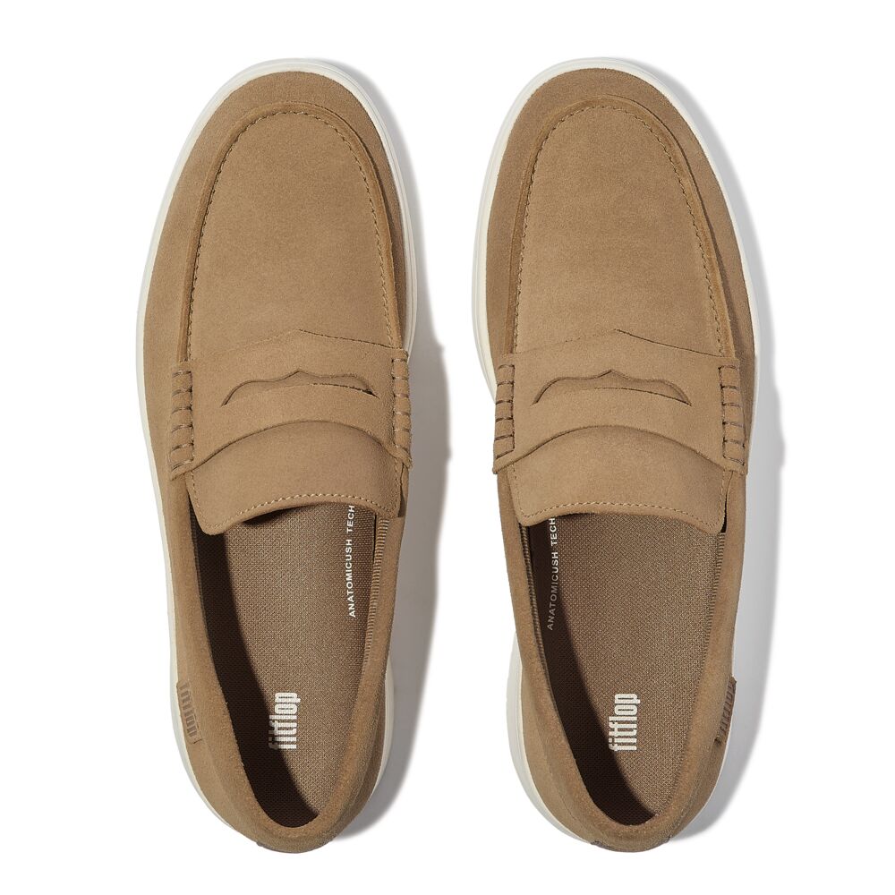 FitFlop RALLY Männer Camel Wildleder Loafers