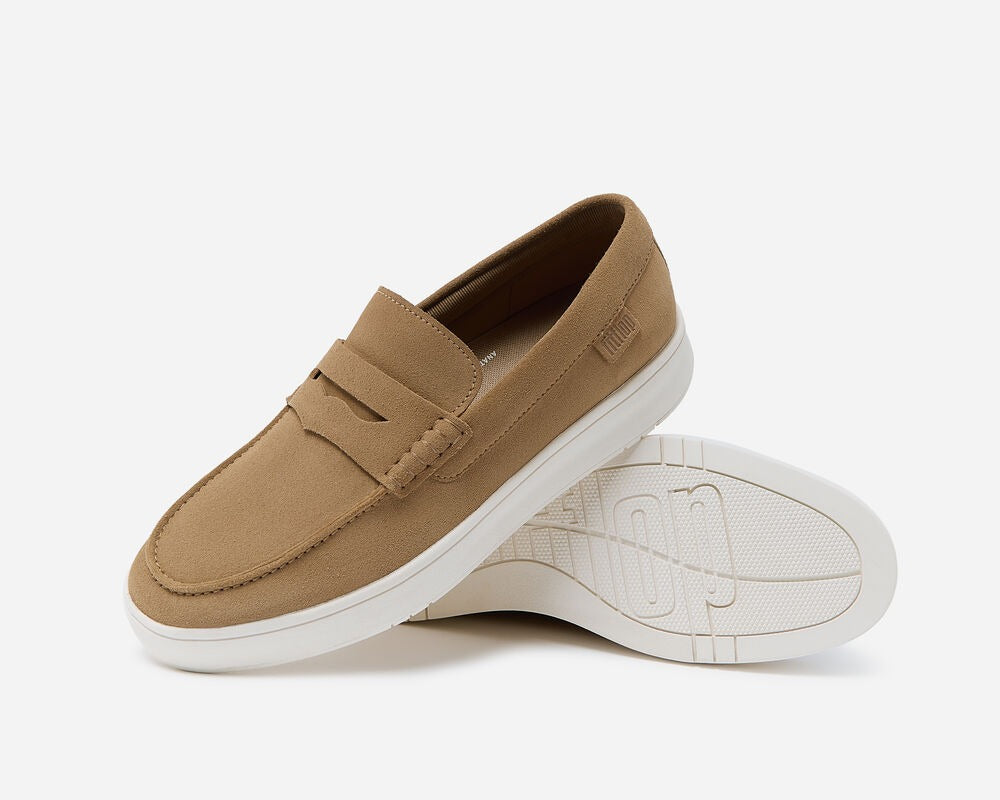 FitFlop RALLY Männer Camel Wildleder Loafers