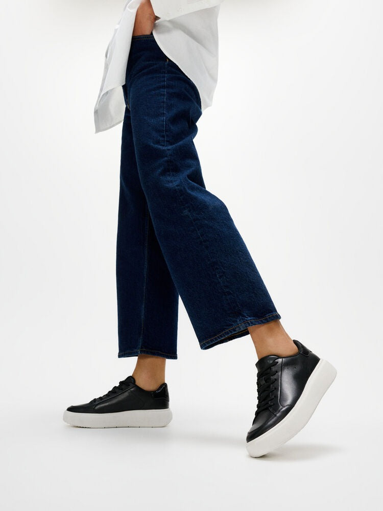 FitFlop RTG Black Leather Sneaker