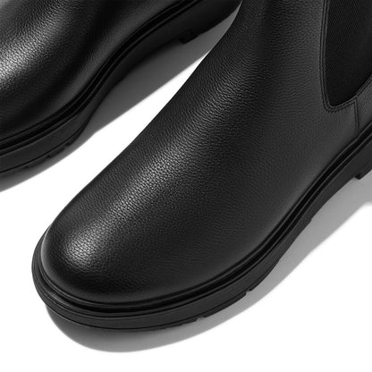 FitFlop SKANDI Black Herren Trombled-Leather Chelsea Boots