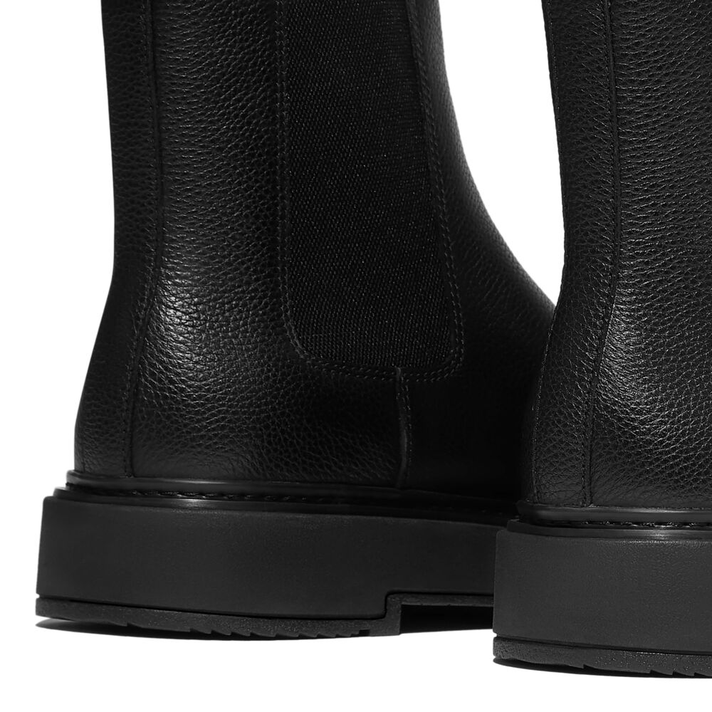 FitFlop SKANDI Black Herren Trombled-Leather Chelsea Boots
