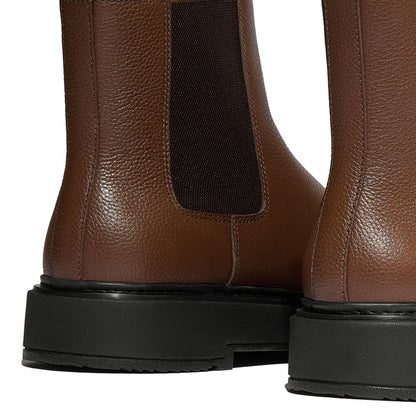 FitFlop SKANDI Brown Herren Trombled-Leather Chelsea Boots