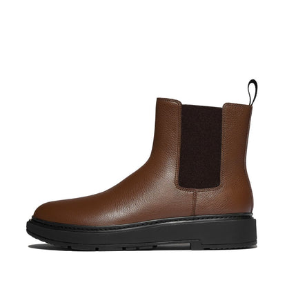 FitFlop SKANDI Brown Herren Trombled-Leather Chelsea Boots