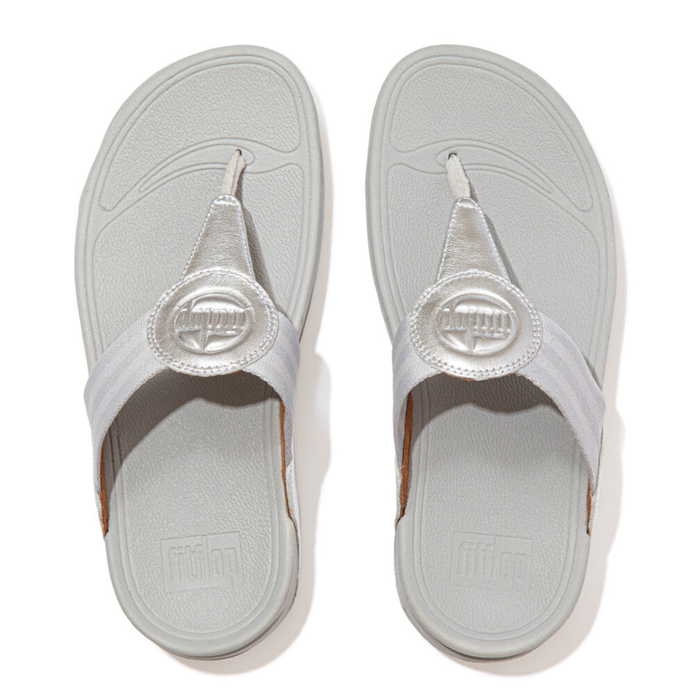 FitFlop Walkstar Damen Silver Zehensteg