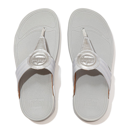 FitFlop Walkstar Damen Silver Zehensteg