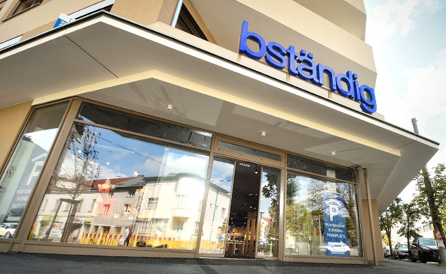 Ansicht der Orthopädie- und Sanitätshaus-Filiale von bständig in St. Pölten.