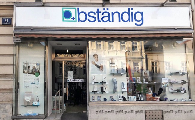 Außenansicht der bständig Filiale in Klosterneuburg.