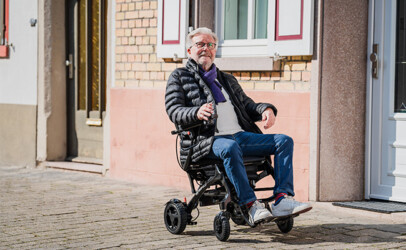 bständig Mobilität Rollstuhl AirFold Weekend Magazin Teaser für Inserat