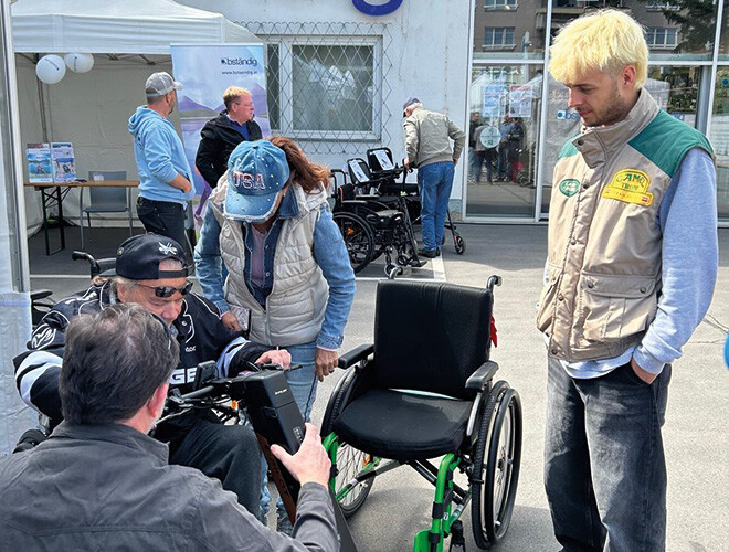 bständig Mobilitätstage Event ALF Rollstuhl elektronisches Zugsystem Rehatechniker Beratung Mobilität Assistenzsystem
