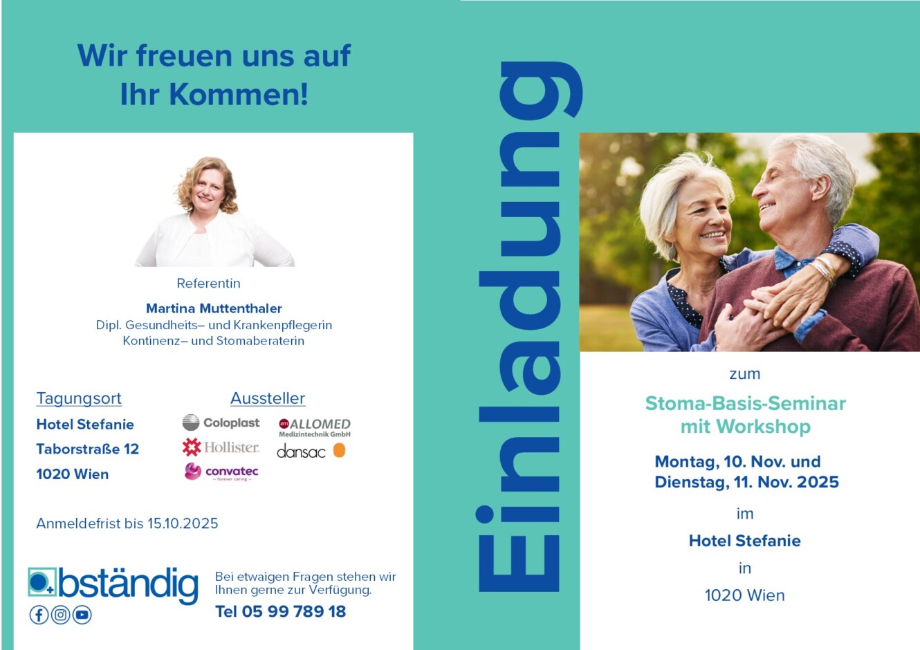 Einladung Stoma Seminar + Workshop November 2025 Wien vorderseite