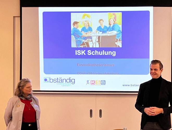 Geschäftsführer Mag. Jürgen Jester und DGKP Martina Muttenthaler von bständig.