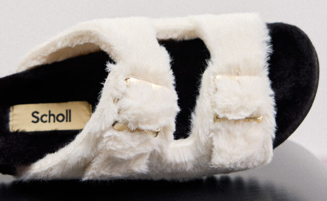 Scholl Schuhe Belle in Schwarz-Weiß.