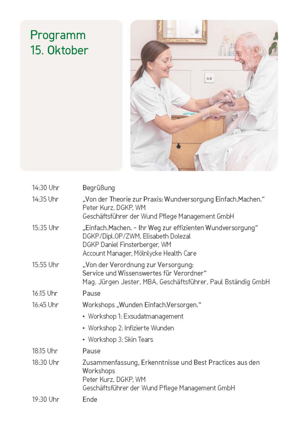 Einladung zum Wund Forum 2026.