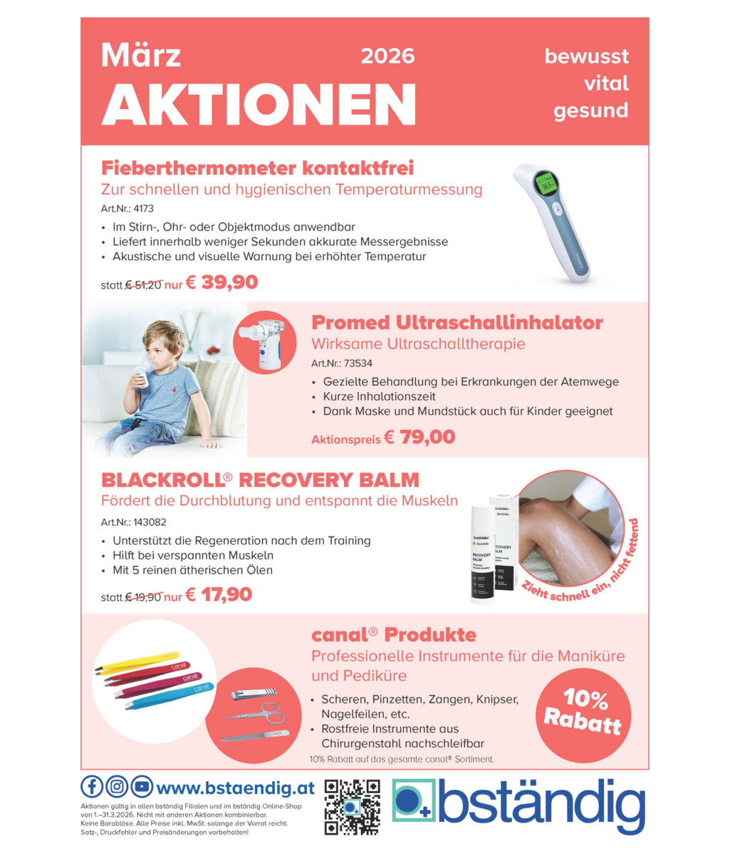 Rotes Monatsaktionsblatt des Monats März.