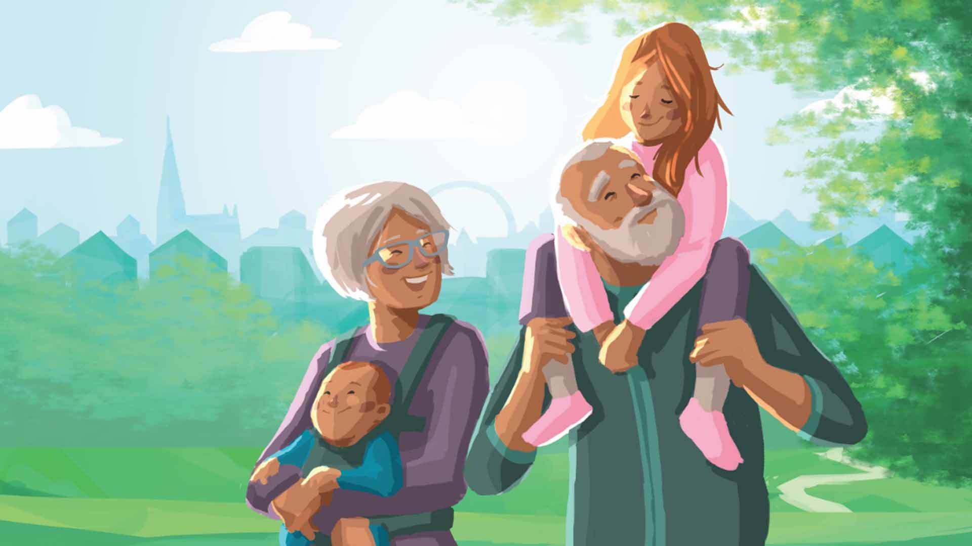 Frühlingsillustration von bständig