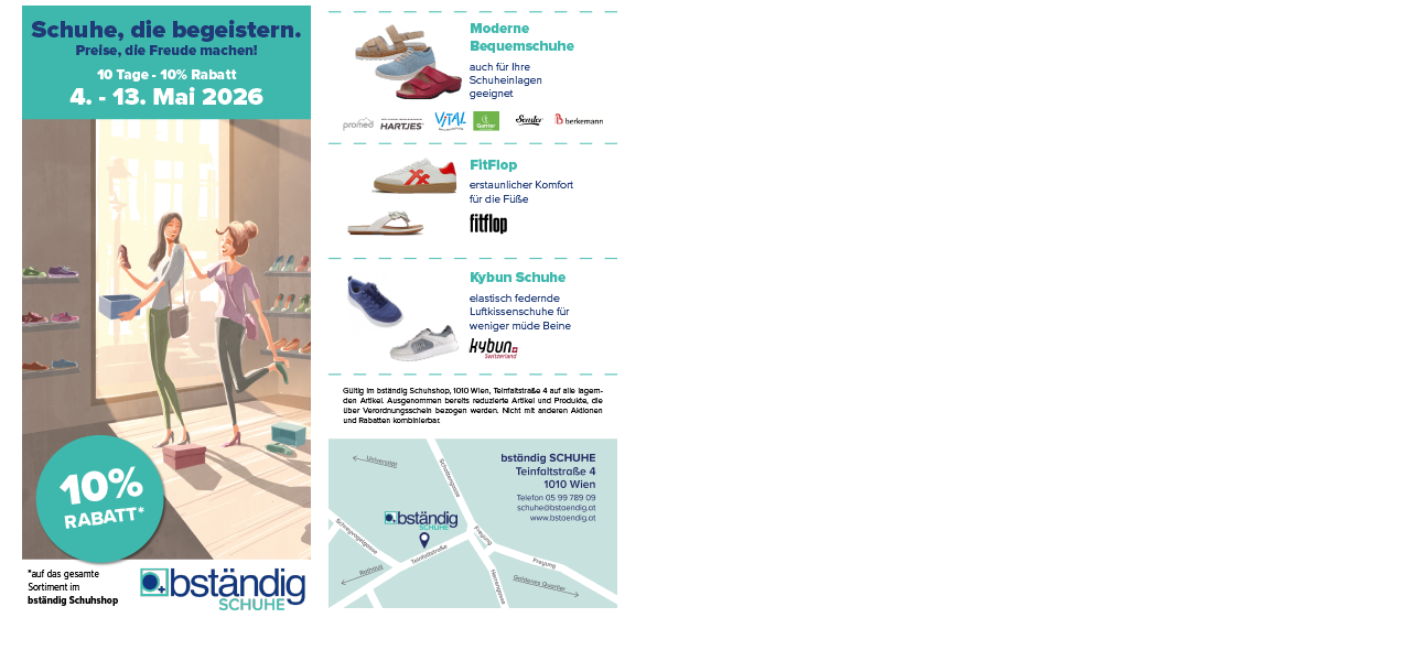 bständig Schuhaktions Flyer