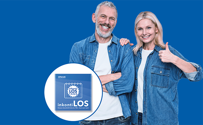 InkontiLOS mit zwei älteren Menschen, Mann und Frau.