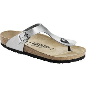 Birkenstock Gizeh Silber Birko-Flor