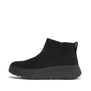 FitFlop F-Mode Wildleder Stiefeletten Schwarz Seitenansicht